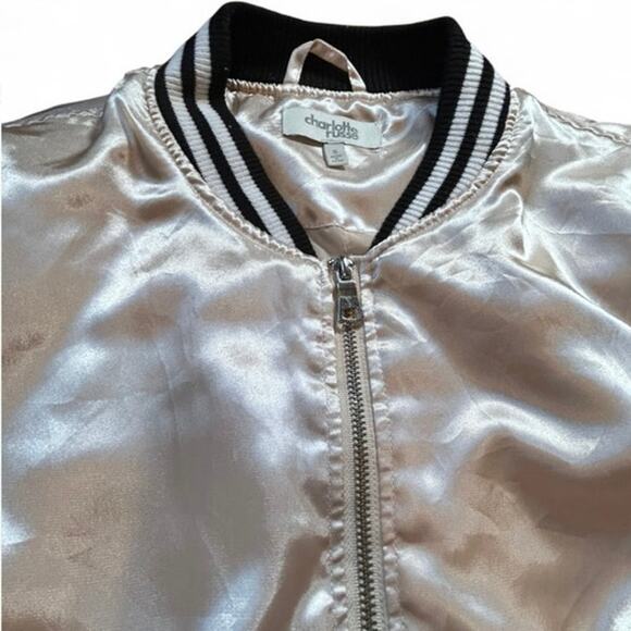 Charlotte Russe Light Pink Y2K Retro Jacket, front zipper, Size S - Picture 2 of 4